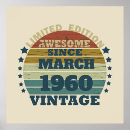 Póster Fiesta de cumpleaños 65º de cosecha personalizada