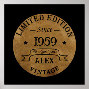 Póster Fiesta de cumpleaños 65º de cosecha personalizada