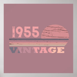 Póster Fiesta de cumpleaños 70 vintage personalizada