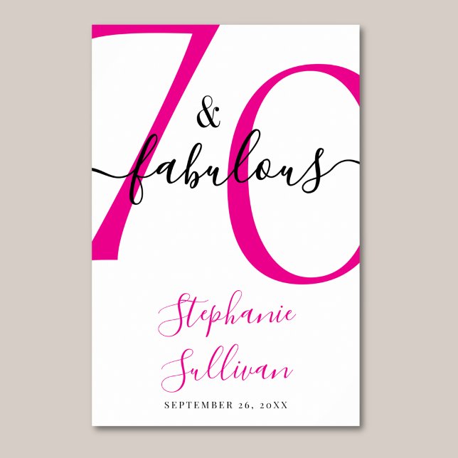 Póster Fiesta de cumpleaños 70 y fabulosa (Subido por el creador)