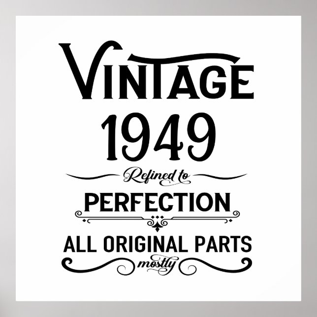 Póster Fiesta de cumpleaños 75 de la cosecha negra person (Frente)