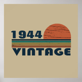 Póster Fiesta de cumpleaños 80 vintage personalizada