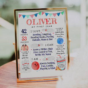 Póster Fiesta de cumpleaños de Bowling Ball