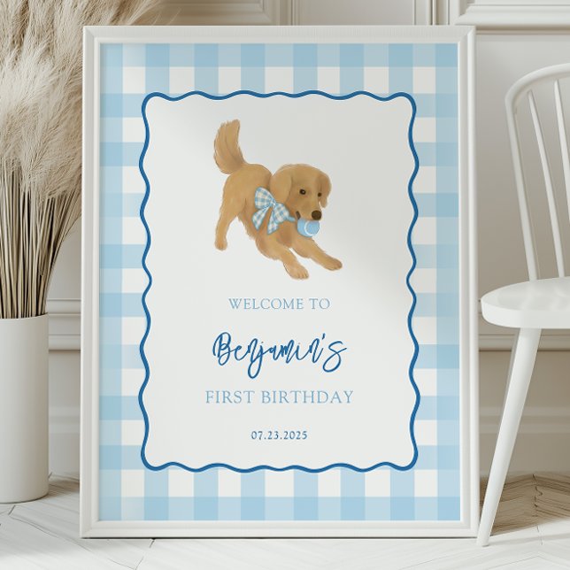 Póster Fiesta de Cumpleaños de Cachorro de Retriever Dora (Subido por el creador)