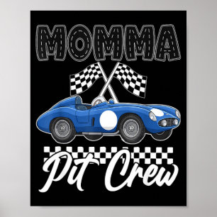 Póster fiesta de cumpleaños de carreras de autos familia