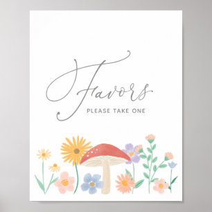 Póster Fiesta de cumpleaños de Chica de flores de hadas f