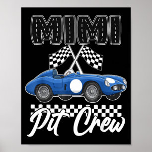 Póster fiesta de cumpleaños de coche de carreras familia