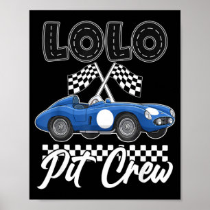Póster Fiesta de cumpleaños de coche de carreras familia