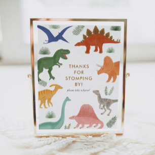 Póster Fiesta de cumpleaños de Dinosaur favorece al Rótul