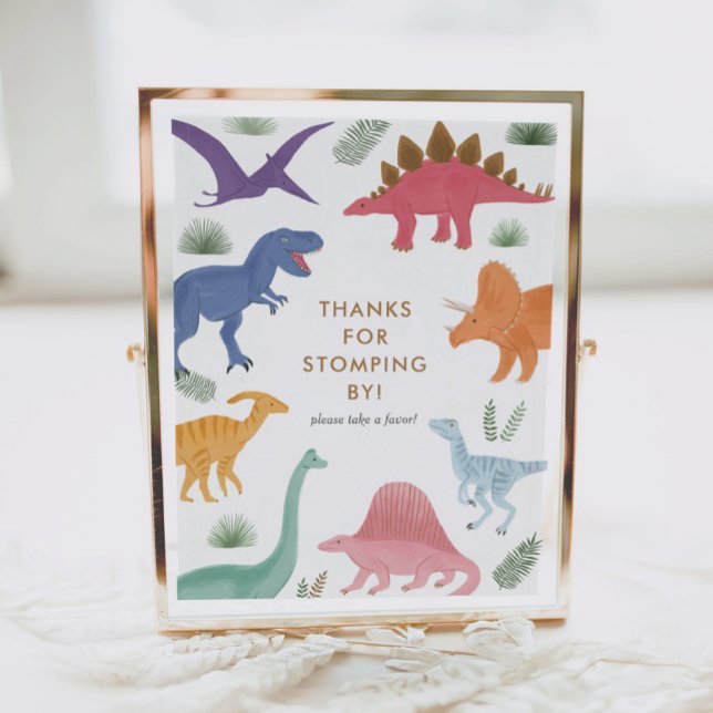 Póster Fiesta de cumpleaños de dinosaurio chica favorece  (Subido por el creador)