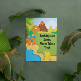 Póster Fiesta de cumpleaños de Dinosaurios trata al Rótul