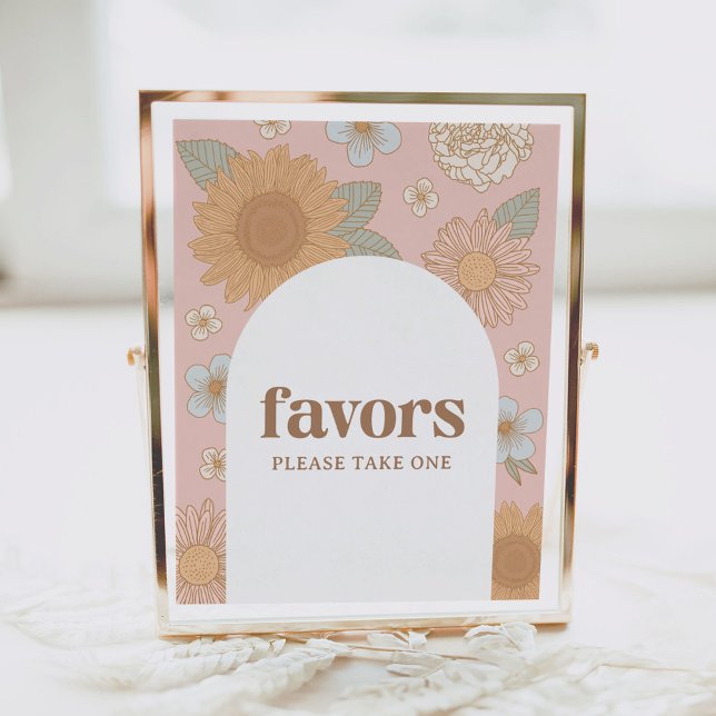 Póster Fiesta de cumpleaños de flor silvestre Retro favor (Subido por el creador)