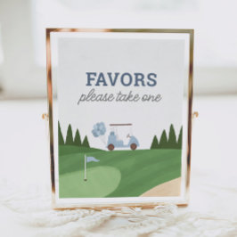 Póster Fiesta de cumpleaños de golf favorece al Rótulo