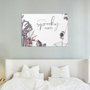 Póster Fiesta de cumpleaños de Halloween con fantasía flo