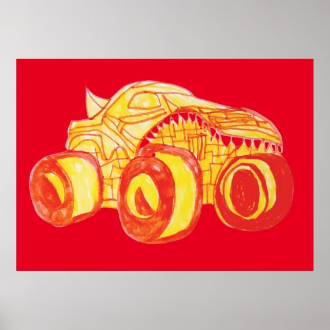Póster Fiesta de cumpleaños de la rally Smile Monster Tru (Frente)