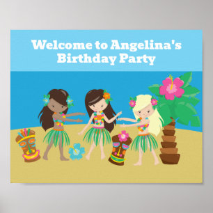 Póster Fiesta de cumpleaños de las niñas de Hula, Persona