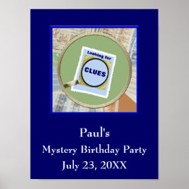 Póster Fiesta de cumpleaños de las pistas de vidrio de au