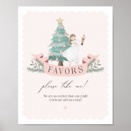 Póster fiesta de cumpleaños de petcracker rosa favorece l