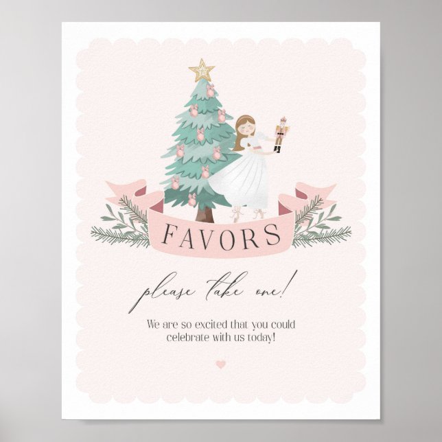 Póster fiesta de cumpleaños de petcracker rosa favorece l (Frente)