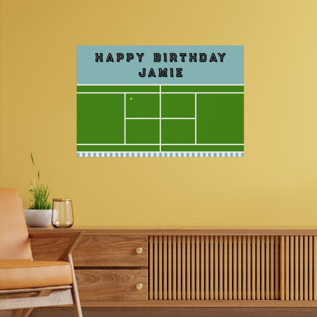 Póster Fiesta de Cumpleaños de Tenis (Salón 2)