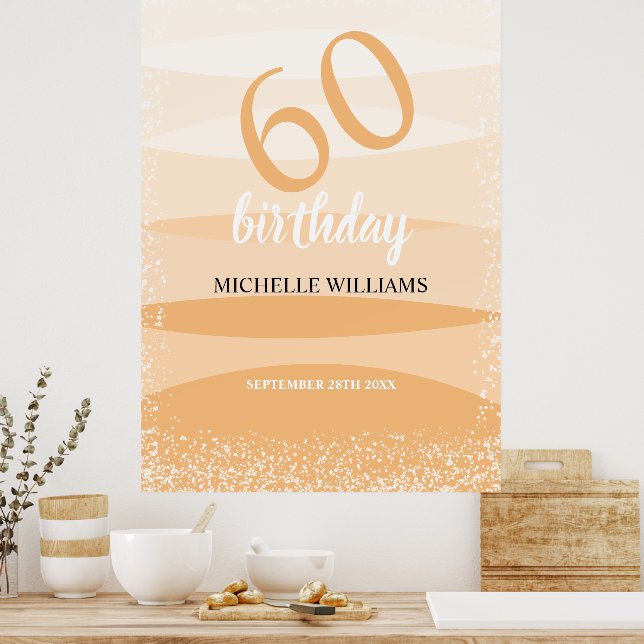 Póster Fiesta De Cumpleaños De Verano Moderno En Rosa (Cocina)