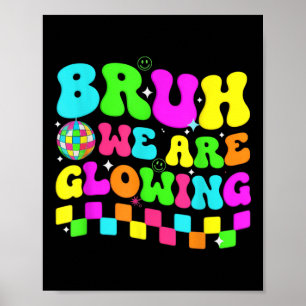 Póster Fiesta De Cumpleaños Disco Bruh Estamos Brillando 