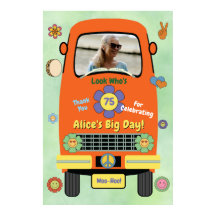 Fiesta de cumpleaños Hippie Groovy Milestone