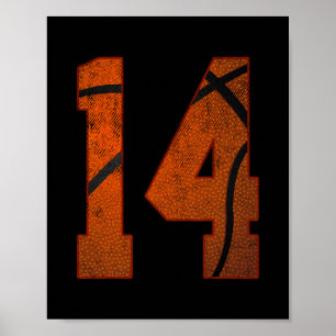 Póster Fiesta de cumpleaños número 14 catorce años de eda