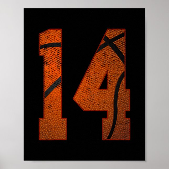 Póster Fiesta de cumpleaños número 14 catorce años de eda (Frente)