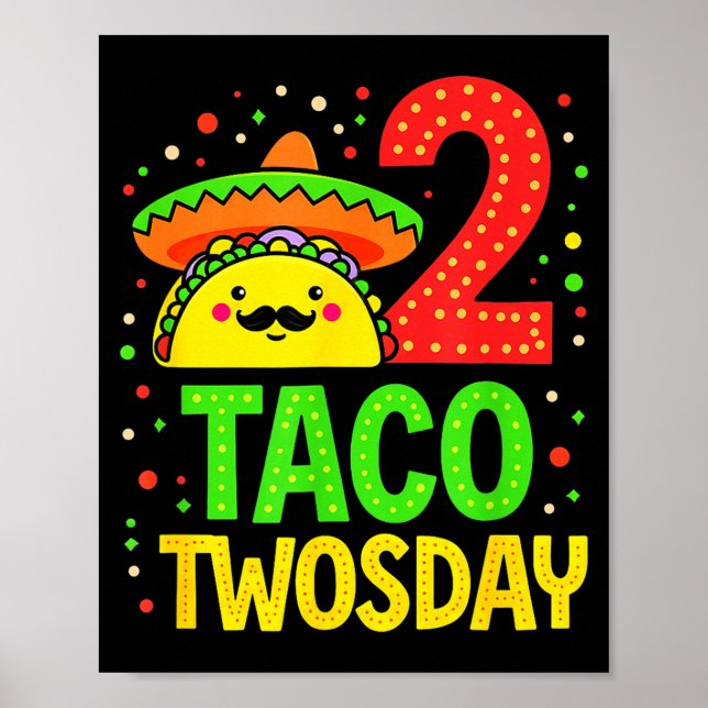 Póster Fiesta de cumpleaños número 2 de Cinco De Mayo Tac (Frente)
