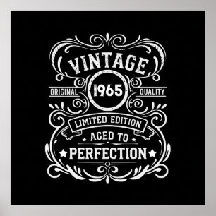 Póster Fiesta de cumpleaños personalizada sesenta vintage