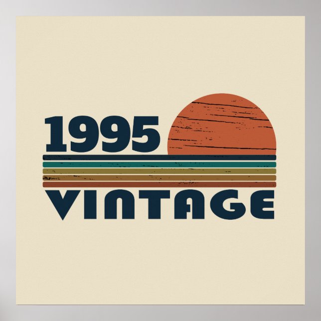 Póster Fiesta de cumpleaños personalizada treinta vintage (Frente)