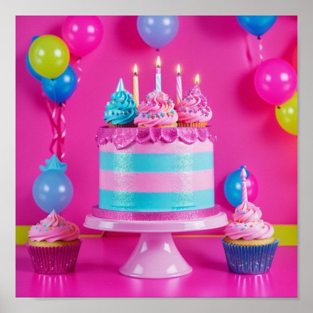 Póster Fiesta de Cumpleaños - Poster (Frente)