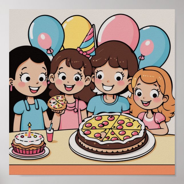 Póster Fiesta de Cumpleaños - Poster (Frente)