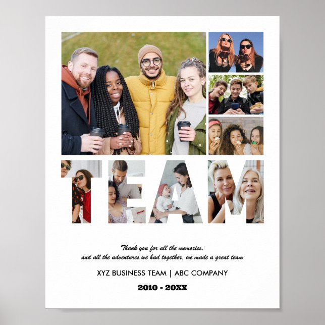 Póster Fiesta de despedida de Collage de fotos de equipo  (Frente)