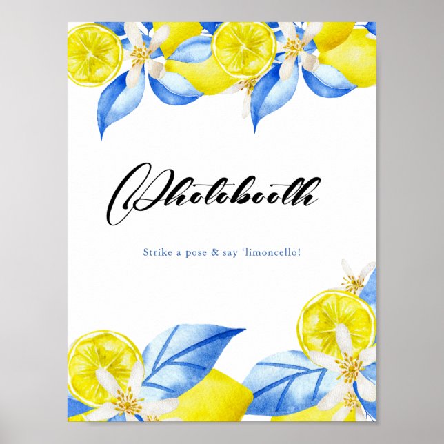 Póster Fiesta de Despedida de Soltera Floral de Limón Ita (Frente)