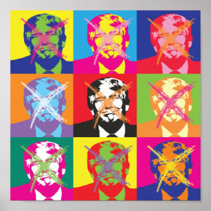 Póster Fiesta de destitución de Popart Trump