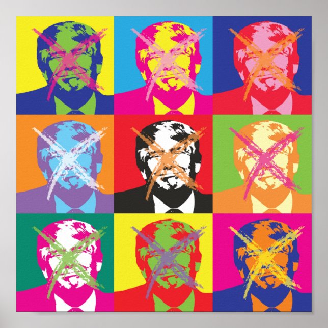 Póster Fiesta de destitución de Popart Trump (Frente)