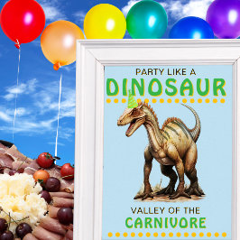 Póster Fiesta de dinosaurios Rótulo Decor: Valle del Carn