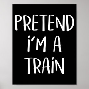 Póster Fiesta de disfraces de tren de mentira divertido H