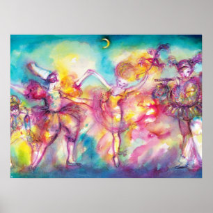 Póster FIESTA DE DISFRACES, Máscaras de Mardi Gras, Baile