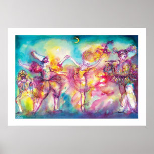 Póster FIESTA DE DISFRACES, Máscaras de Mardi Gras, Baile