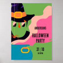 Fiesta de disfraces vintage de Halloween Pop Retro