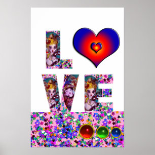 PÓSTER FIESTA DE DISFRAZ VENECIANO AMOR DE SAN VALENTÍN