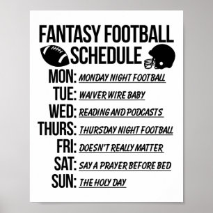 Póster Fiesta de draft de fútbol fantástico 