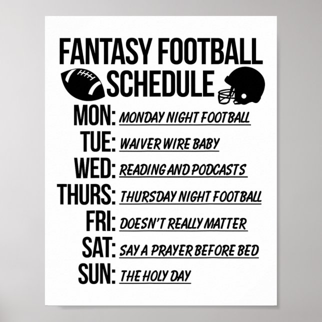 Póster Fiesta de draft de fútbol fantástico  (Frente)