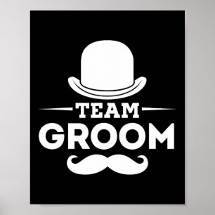 Póster Fiesta de equipo de Groom Crew Squad Grooms Bachel