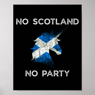 Póster Fiesta de Escocia Bandera Escocesa Hombres Mujeres