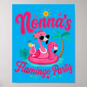 Póster Fiesta de flamencos de Nonnas Abuela linda Vacacio
