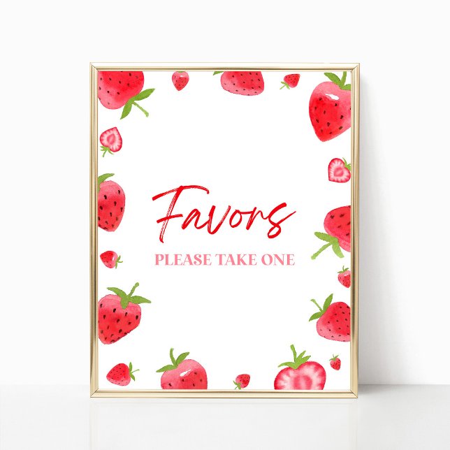 Póster Fiesta de fresa Berry Sweet Favorece el Rótulo (Subido por el creador)